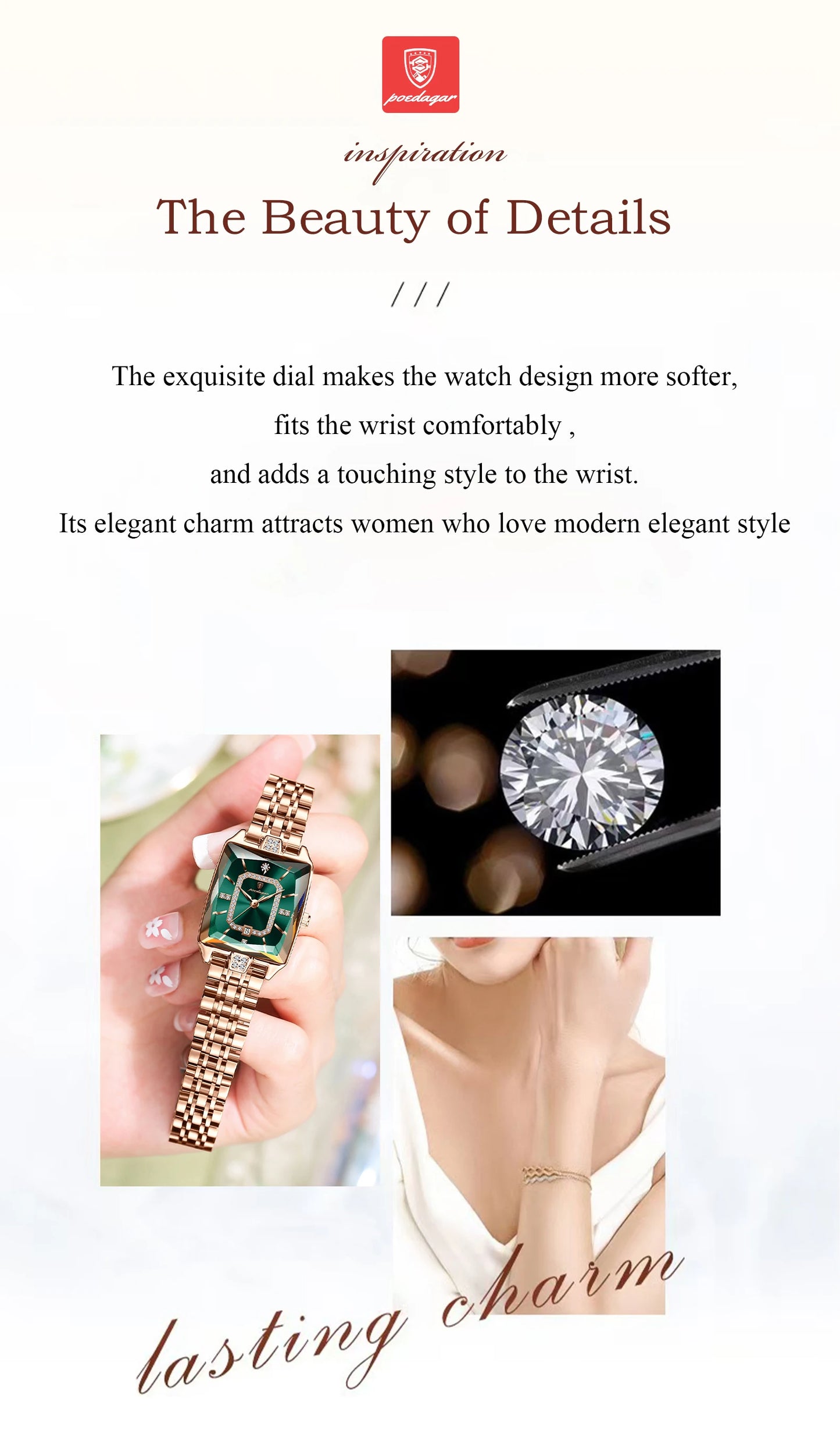 POEDAGAR Luxury Watch For Woman