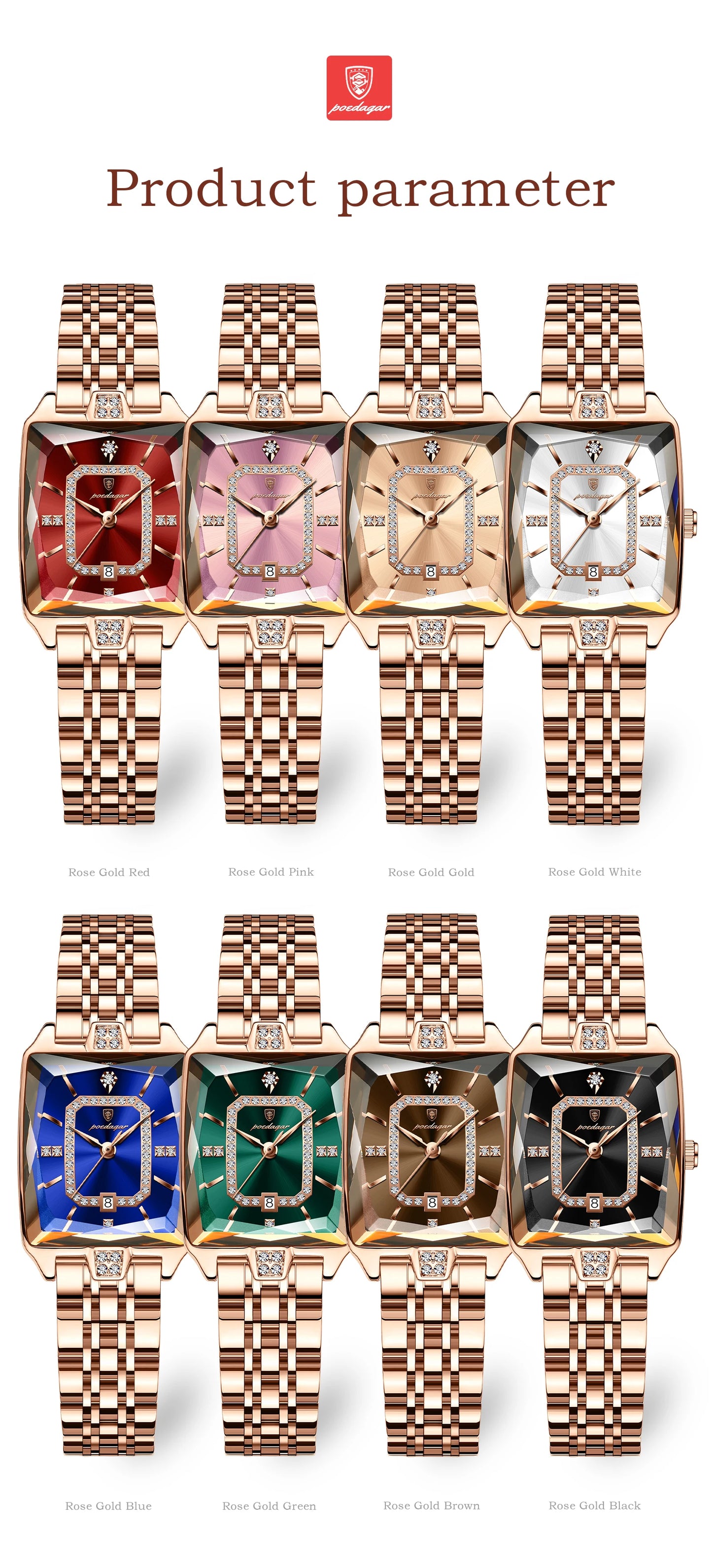 POEDAGAR Luxury Watch For Woman